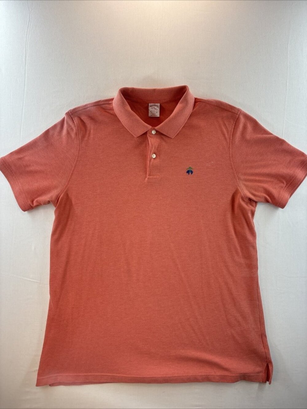 Brooks Brothers Men’s size XL Peach Performance Polo Shirt Supima Cotton Stretch